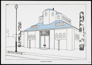 Palais de Justice, de Une Cité Moderne, Dessins de Rob Mallet-Stevens Architecte, 1987